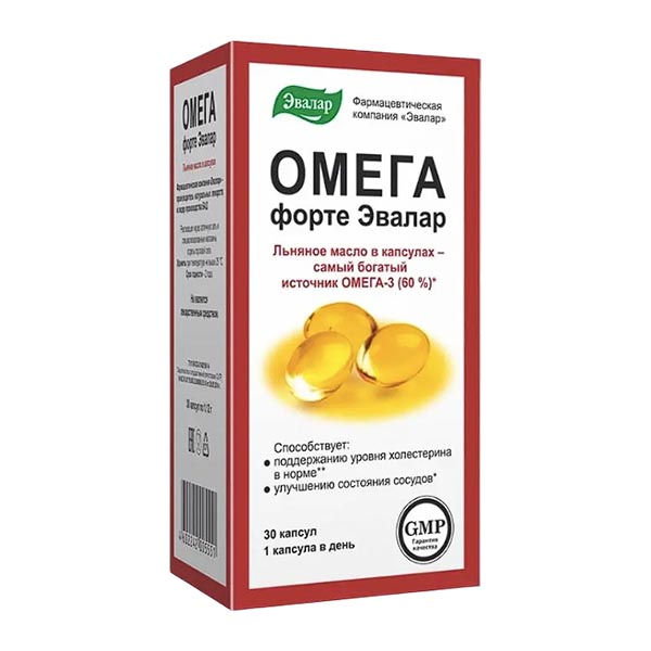Evalar Rusija Omega forte 30 kom
