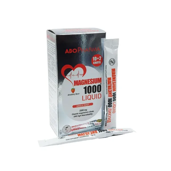 Abopharma magnezij 1000liquid jagoda 10 kom+2