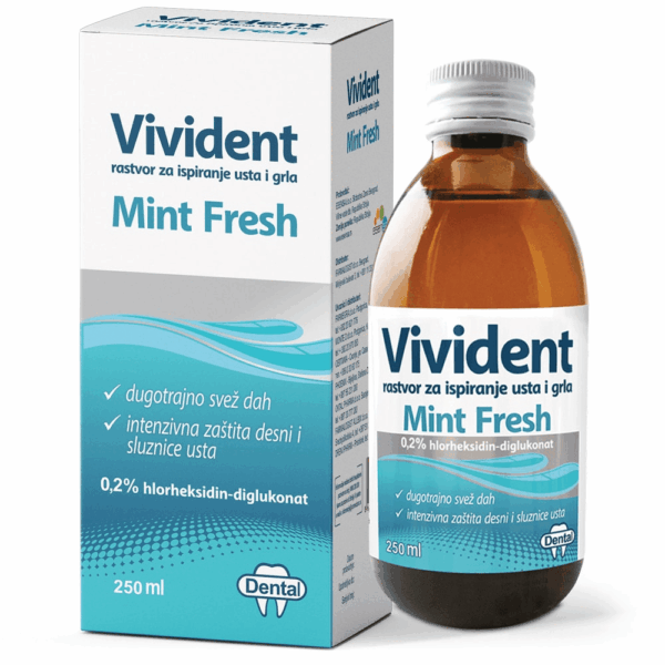 VIVIDENT Mint Fresh rastvor za ispiranje usta i grla 250ml