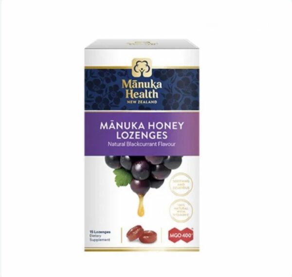 Manuka health pastile s medom i crnom ribizlom 15 kom