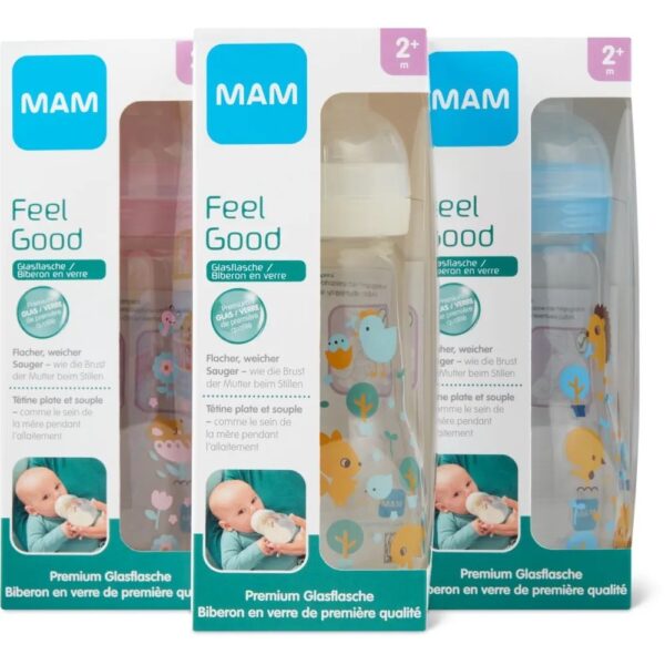Mam feel good glass bottle 260 ml